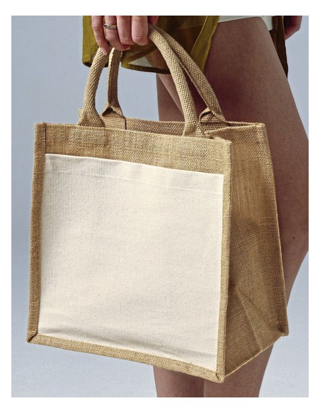 WES-W426-Cotton Pocket Jute Midi Bag 2